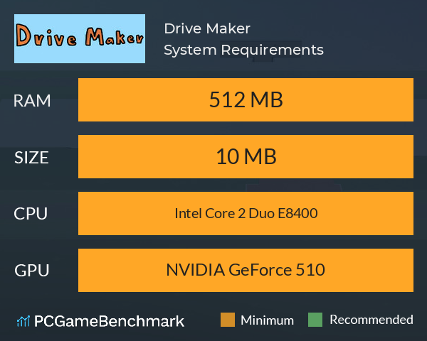 Drive Maker System Requirements PC Graph - Can I Run Drive Maker Drive Maker System Requirements PC Graph - Can I Run Drive Maker