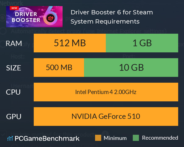 Driver Booster 6 for Steam System Requirements PC Graph - Can I Run Driver Booster 6 for Steam
