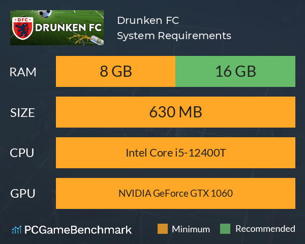 Drunken FC System Requirements PC Graph - Can I Run Drunken FC Drunken FC System Requirements PC Graph - Can I Run Drunken FC