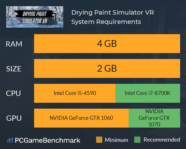 Drying Paint Simulator VR System Requirements PC Graph - Can I Run Drying Paint Simulator VR Drying Paint Simulator VR System Requirements PC Graph - Can I Run Drying Paint Simulator VR