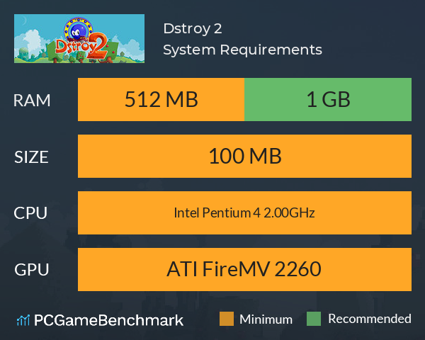 Dstroy 2 System Requirements PC Graph - Can I Run Dstroy 2