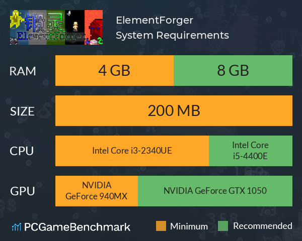 锻灵ElementForger System Requirements PC Graph - Can I Run 锻灵ElementForger 锻灵ElementForger System Requirements PC Graph - Can I Run 锻灵ElementForger