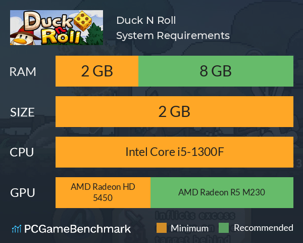 Duck N Roll System Requirements PC Graph - Can I Run Duck N Roll Duck N Roll System Requirements PC Graph - Can I Run Duck N Roll
