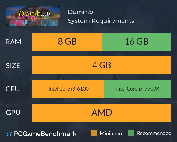 Dummb System Requirements PC Graph - Can I Run Dummb