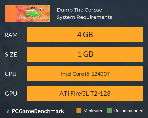 Dump The Corpse System Requirements PC Graph - Can I Run Dump The Corpse Dump The Corpse System Requirements PC Graph - Can I Run Dump The Corpse