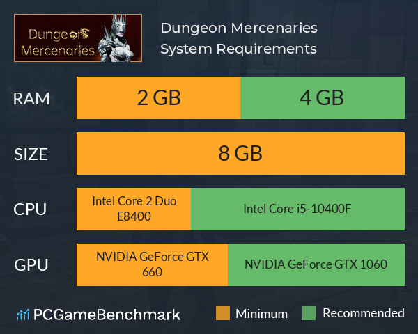 Dungeon Mercenaries System Requirements PC Graph - Can I Run Dungeon Mercenaries