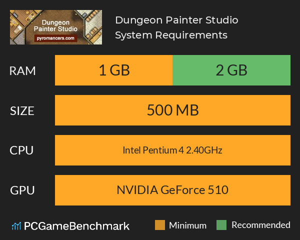 Dungeon Painter Studio System Requirements PC Graph - Can I Run Dungeon Painter Studio Dungeon Painter Studio System Requirements PC Graph - Can I Run Dungeon Painter Studio