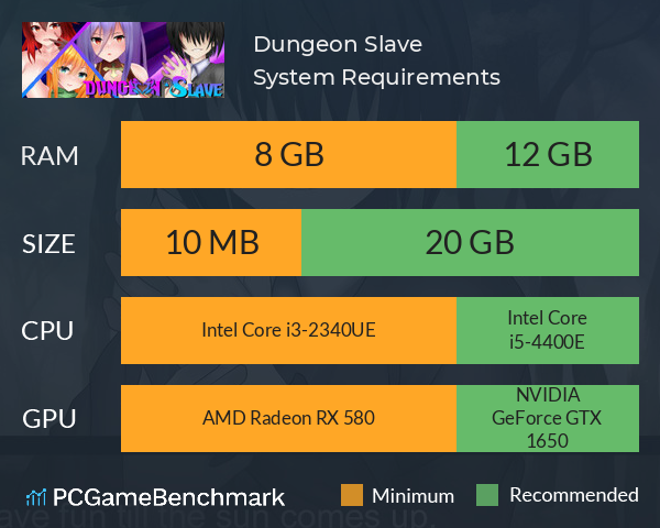 Dungeon Slave System Requirements PC Graph - Can I Run Dungeon Slave Dungeon Slave System Requirements PC Graph - Can I Run Dungeon Slave