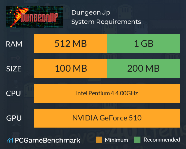 DungeonUp System Requirements PC Graph - Can I Run DungeonUp