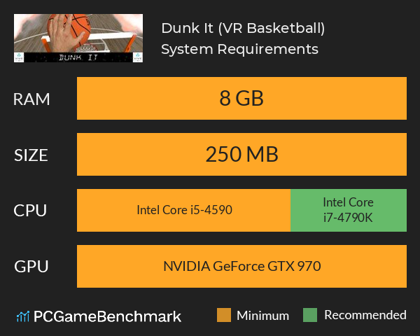 Dunk It (VR Basketball) System Requirements PC Graph - Can I Run Dunk It (VR Basketball) Dunk It (VR Basketball) System Requirements PC Graph - Can I Run Dunk It (VR Basketball)