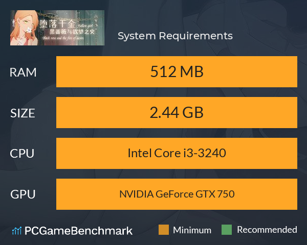 堕落千金—黑蔷薇与欲望之火 System Requirements PC Graph - Can I Run 堕落千金—黑蔷薇与欲望之火 堕落千金—黑蔷薇与欲望之火 System Requirements PC Graph - Can I Run 堕落千金—黑蔷薇与欲望之火