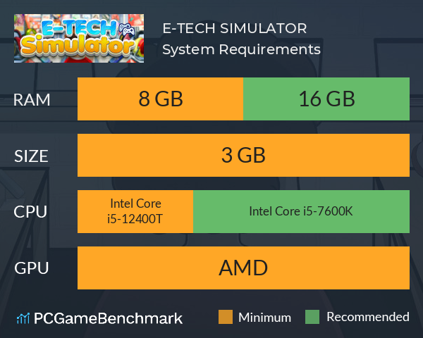 E-TECH SIMULATOR System Requirements PC Graph - Can I Run E-TECH SIMULATOR E-TECH SIMULATOR System Requirements PC Graph - Can I Run E-TECH SIMULATOR