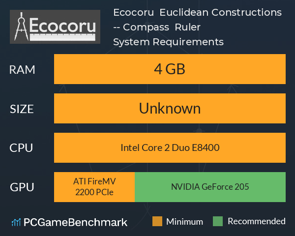 Ecocoru : Euclidean Constructions -- Compass & Ruler System Requirements PC Graph - Can I Run Ecocoru : Euclidean Constructions -- Compass & Ruler Ecocoru : Euclidean Constructions -- Compass & Ruler System Requirements PC Graph - Can I Run Ecocoru : Euclidean Constructions -- Compass & Ruler