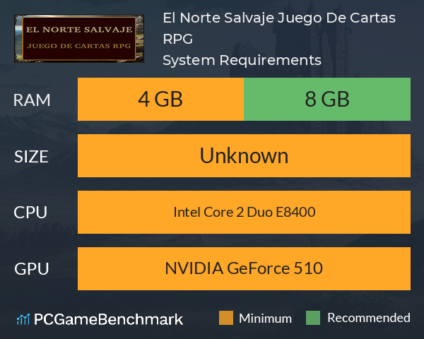 El Norte Salvaje, Juego De Cartas RPG System Requirements PC Graph - Can I Run El Norte Salvaje, Juego De Cartas RPG El Norte Salvaje, Juego De Cartas RPG System Requirements PC Graph - Can I Run El Norte Salvaje, Juego De Cartas RPG