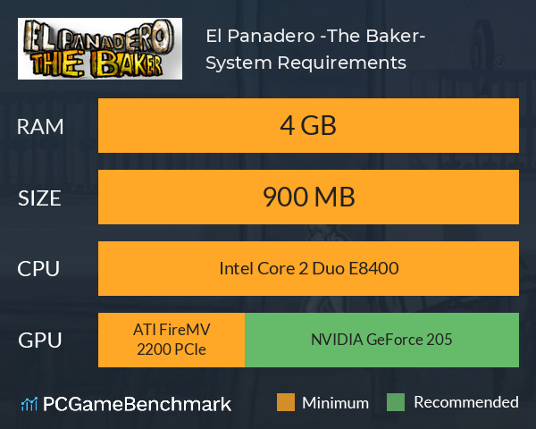 El Panadero -The Baker- System Requirements PC Graph - Can I Run El Panadero -The Baker- El Panadero -The Baker- System Requirements PC Graph - Can I Run El Panadero -The Baker-