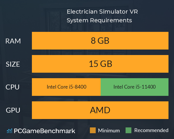 Electrician Simulator VR System Requirements PC Graph - Can I Run Electrician Simulator VR Electrician Simulator VR System Requirements PC Graph - Can I Run Electrician Simulator VR