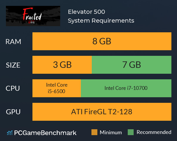 Elevator 500 System Requirements PC Graph - Can I Run Elevator 500 Elevator 500 System Requirements PC Graph - Can I Run Elevator 500