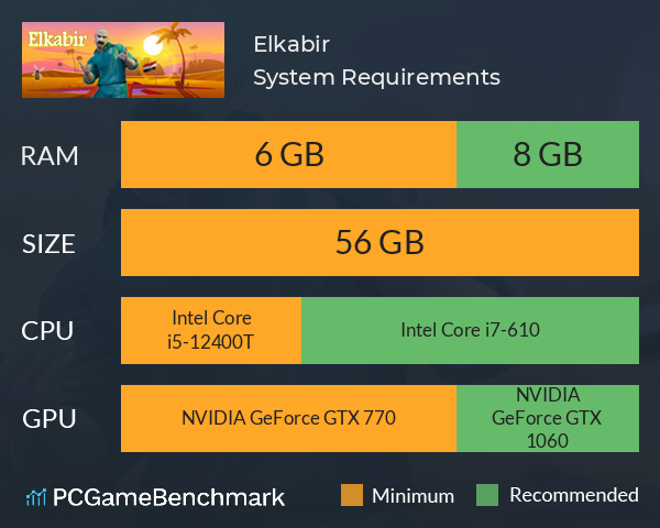 Elkabir System Requirements PC Graph - Can I Run Elkabir Elkabir System Requirements PC Graph - Can I Run Elkabir