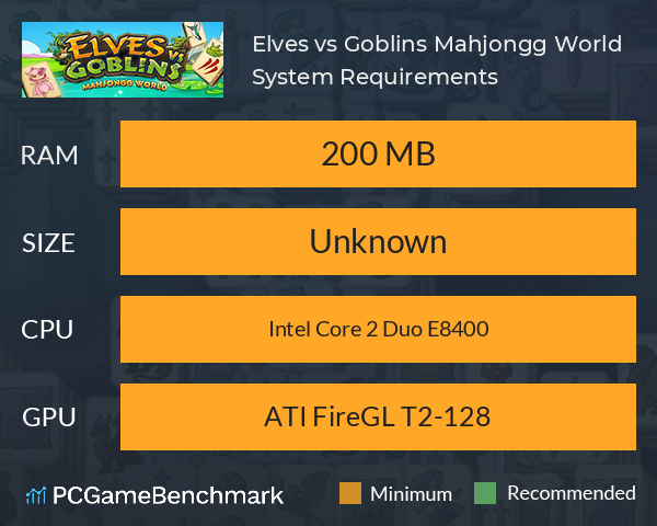 Elves vs Goblins Mahjongg World System Requirements PC Graph - Can I Run Elves vs Goblins Mahjongg World Elves vs Goblins Mahjongg World System Requirements PC Graph - Can I Run Elves vs Goblins Mahjongg World