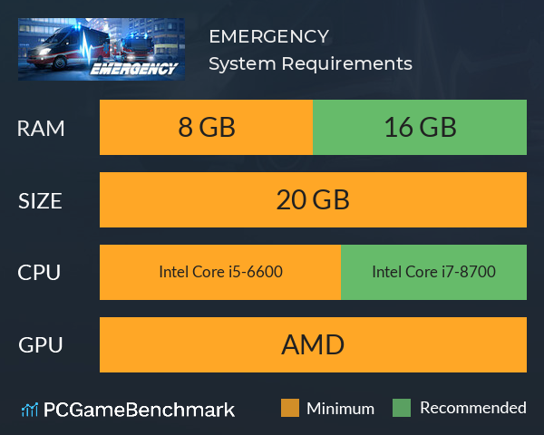 EMERGENCY System Requirements PC Graph - Can I Run EMERGENCY