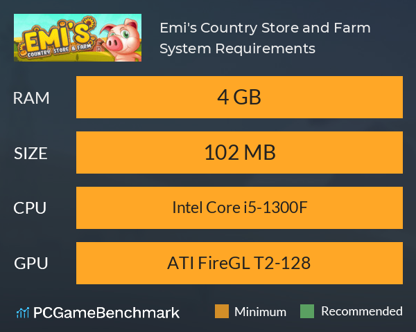 Emi's Country Store and Farm System Requirements PC Graph - Can I Run Emi's Country Store and Farm Emi's Country Store and Farm System Requirements PC Graph - Can I Run Emi's Country Store and Farm