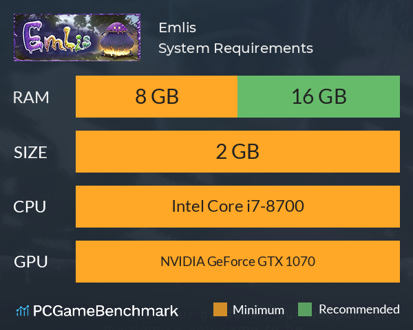 Emlis System Requirements PC Graph - Can I Run Emlis Emlis System Requirements PC Graph - Can I Run Emlis