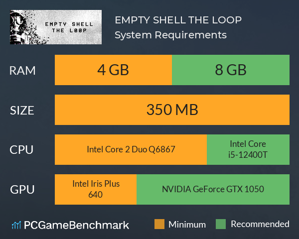 EMPTY SHELL: THE LOOP System Requirements PC Graph - Can I Run EMPTY SHELL: THE LOOP EMPTY SHELL: THE LOOP System Requirements PC Graph - Can I Run EMPTY SHELL: THE LOOP