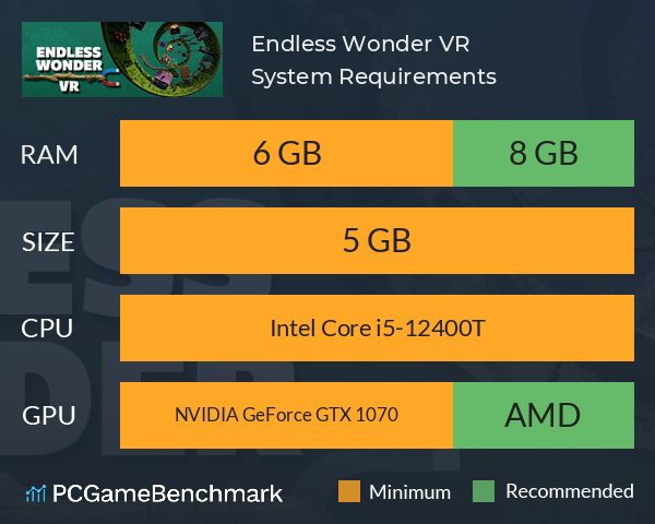 Endless Wonder VR System Requirements PC Graph - Can I Run Endless Wonder VR Endless Wonder VR System Requirements PC Graph - Can I Run Endless Wonder VR
