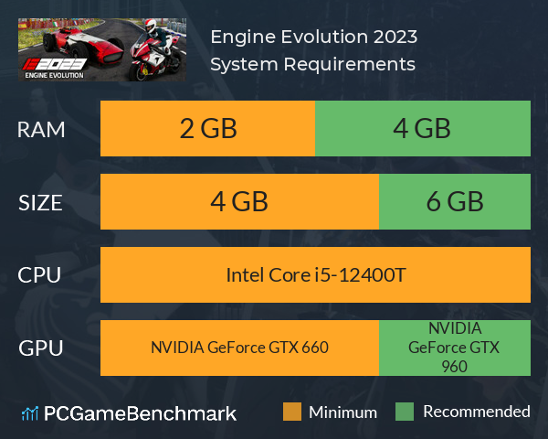 Engine Evolution 2023 System Requirements PC Graph - Can I Run Engine Evolution 2023