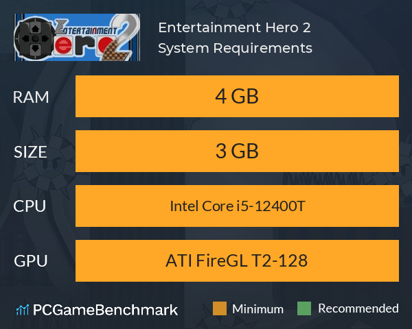 Entertainment Hero 2 System Requirements PC Graph - Can I Run Entertainment Hero 2 Entertainment Hero 2 System Requirements PC Graph - Can I Run Entertainment Hero 2