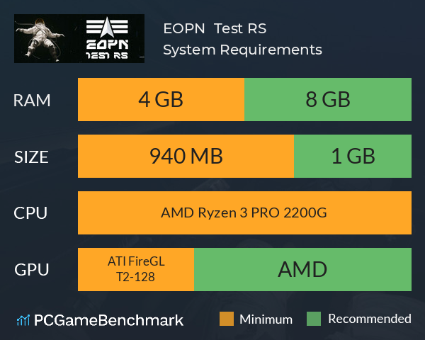 EOPN – Test RS System Requirements PC Graph - Can I Run EOPN – Test RS EOPN – Test RS System Requirements PC Graph - Can I Run EOPN – Test RS