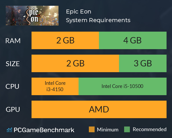 Epic Eon System Requirements PC Graph - Can I Run Epic Eon Epic Eon System Requirements PC Graph - Can I Run Epic Eon
