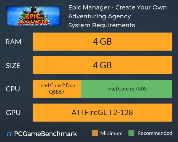 Epic Manager - Create Your Own Adventuring Agency! System Requirements PC Graph - Can I Run Epic Manager - Create Your Own Adventuring Agency!