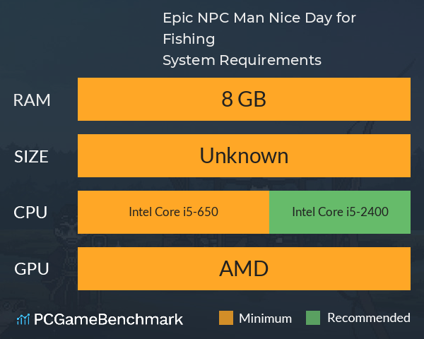 Epic NPC Man Nice Day for Fishing System Requirements PC Graph - Can I Run Epic NPC Man Nice Day for Fishing Epic NPC Man Nice Day for Fishing System Requirements PC Graph - Can I Run Epic NPC Man Nice Day for Fishing
