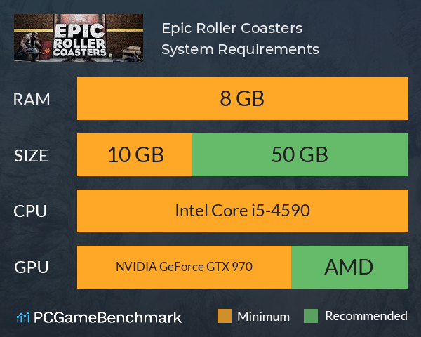 Epic Roller Coasters System Requirements PC Graph - Can I Run Epic Roller Coasters