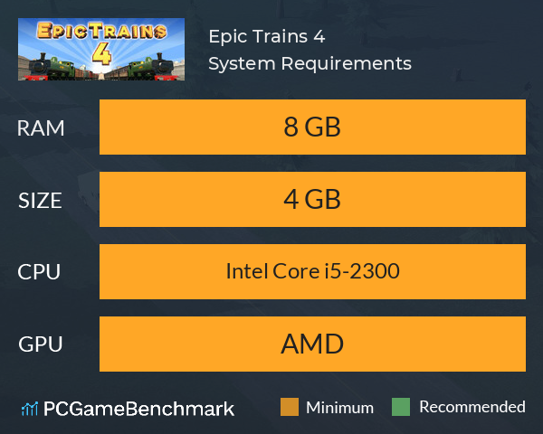 Epic Trains 4 System Requirements PC Graph - Can I Run Epic Trains 4