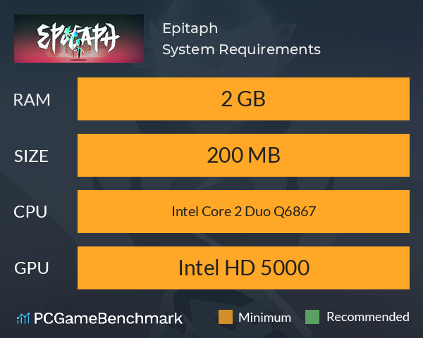 Epitaph System Requirements PC Graph - Can I Run Epitaph Epitaph System Requirements PC Graph - Can I Run Epitaph