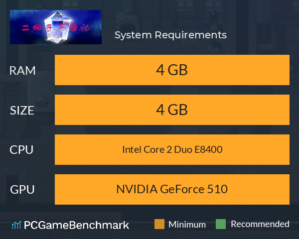 二狗子历险记 System Requirements PC Graph - Can I Run 二狗子历险记 二狗子历险记 System Requirements PC Graph - Can I Run 二狗子历险记