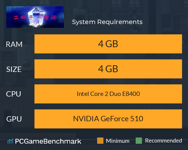 二狗子历险记 System Requirements PC Graph - Can I Run 二狗子历险记