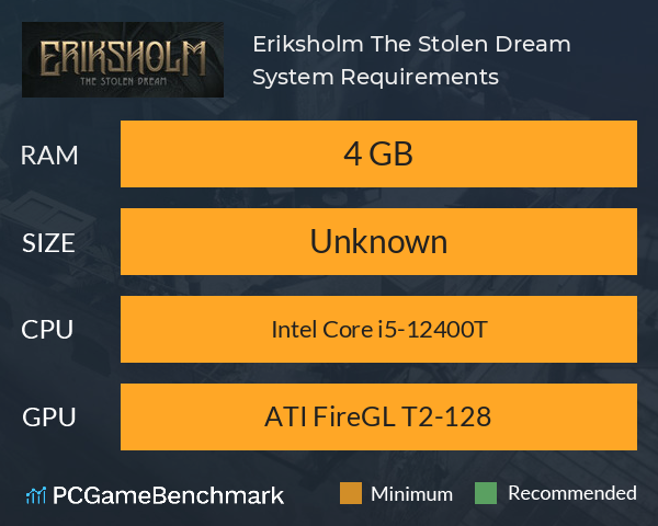 Eriksholm: The Stolen Dream System Requirements PC Graph - Can I Run Eriksholm: The Stolen Dream Eriksholm: The Stolen Dream System Requirements PC Graph - Can I Run Eriksholm: The Stolen Dream