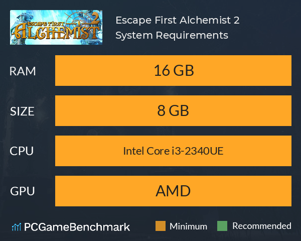 Escape First: Alchemist 2 System Requirements PC Graph - Can I Run Escape First: Alchemist 2 Escape First: Alchemist 2 System Requirements PC Graph - Can I Run Escape First: Alchemist 2