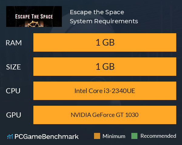 Escape the Space! System Requirements PC Graph - Can I Run Escape the Space! Escape the Space! System Requirements PC Graph - Can I Run Escape the Space!