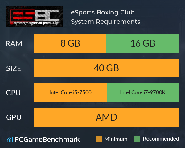 eSports Boxing Club System Requirements PC Graph - Can I Run eSports Boxing Club