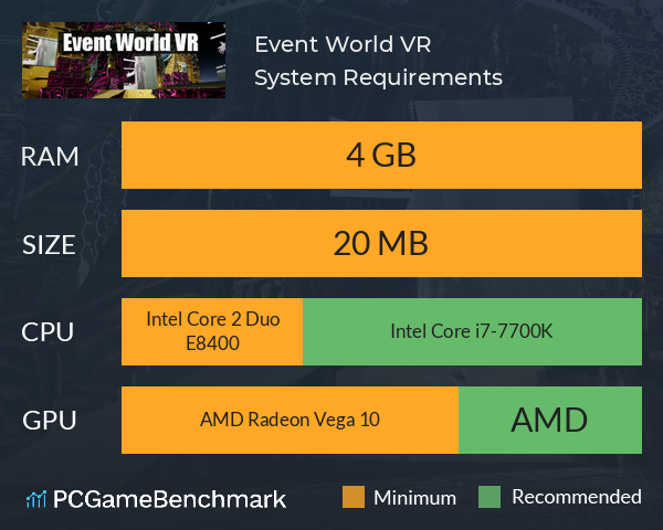 Event World VR System Requirements PC Graph - Can I Run Event World VR Event World VR System Requirements PC Graph - Can I Run Event World VR