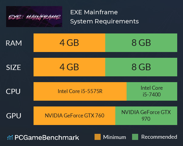EXE: Mainframe System Requirements PC Graph - Can I Run EXE: Mainframe
