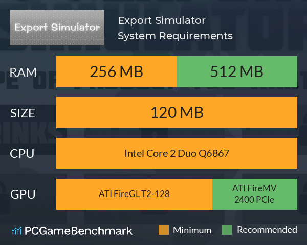 Export Simulator System Requirements PC Graph - Can I Run Export Simulator Export Simulator System Requirements PC Graph - Can I Run Export Simulator
