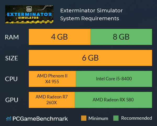 Exterminator Simulator System Requirements PC Graph - Can I Run Exterminator Simulator Exterminator Simulator System Requirements PC Graph - Can I Run Exterminator Simulator
