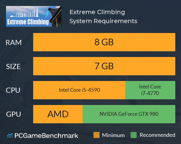 Extreme Climbing System Requirements PC Graph - Can I Run Extreme Climbing Extreme Climbing System Requirements PC Graph - Can I Run Extreme Climbing