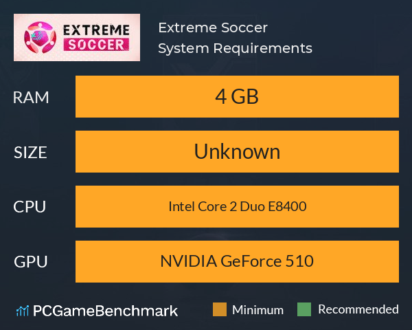 Extreme Soccer System Requirements PC Graph - Can I Run Extreme Soccer