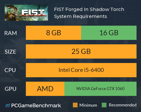 F.I.S.T.: Forged In Shadow Torch System Requirements PC Graph - Can I Run F.I.S.T.: Forged In Shadow Torch